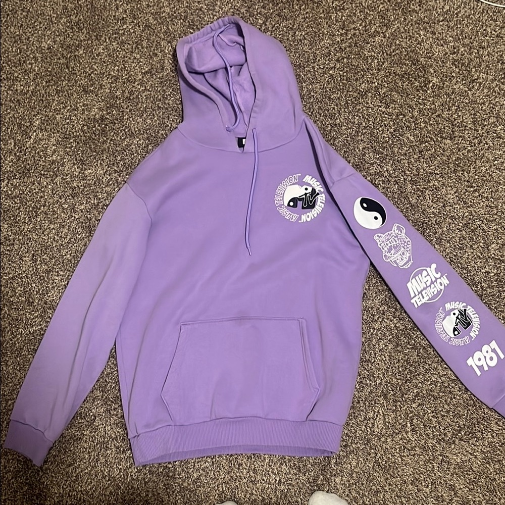 Purple Graphic Hoodie